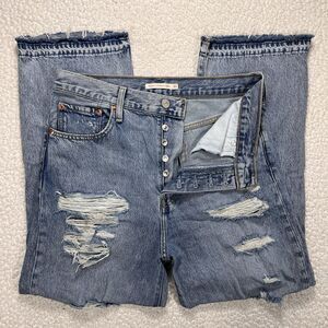 Levi’s Ribcage Straight Ankle Jeans Women’s 31x26 Distressed Grunge Streetwear